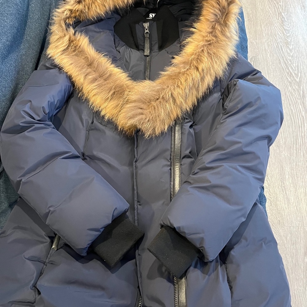 NAVY BLUE MACKAGE ADALI COAT, LARGE